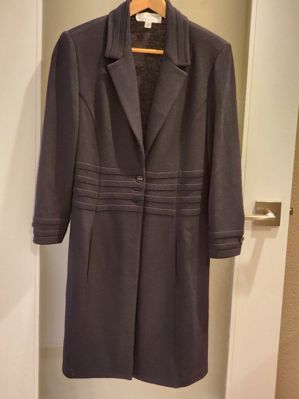 Excellent!!| US 10| ST JOHN: Mid-length Lightweight Fit&Flare Blazer Coat - Picture 13 of 16